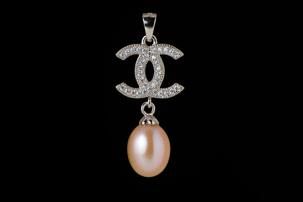 Pendant Pearl Channel Zircon 12mm