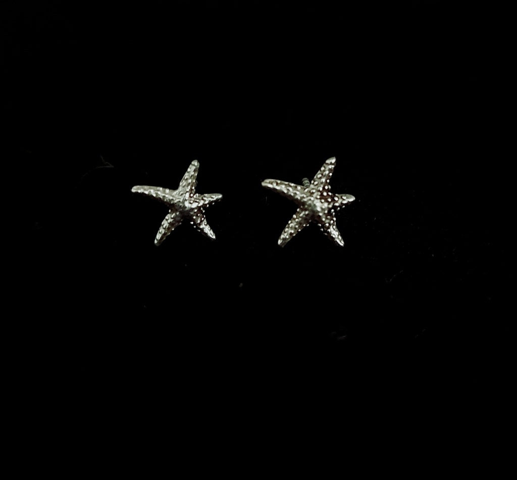 Earring Stud Sea Star Oxid Full Dot 12mm