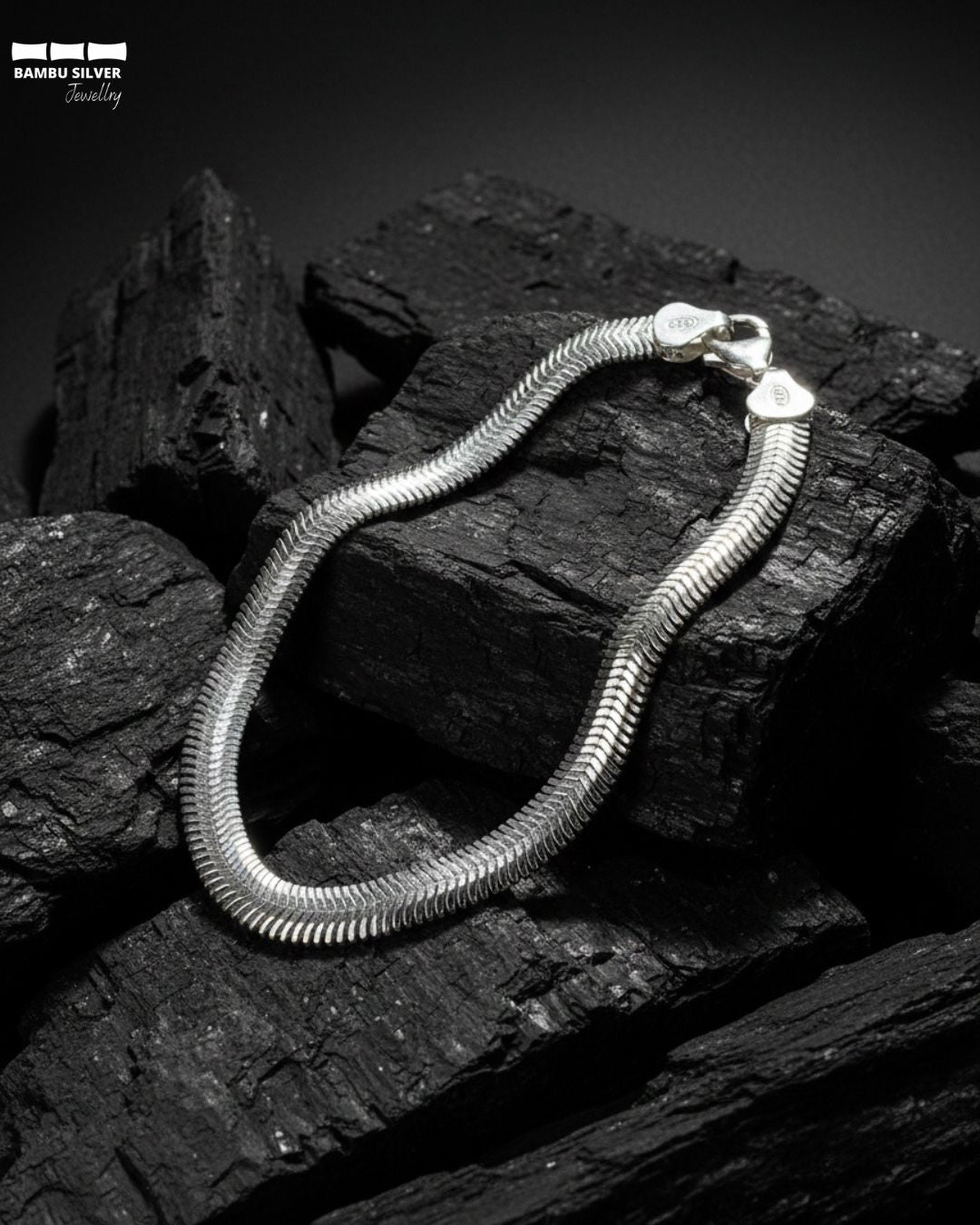 Bracelet Snake Flat Chain 5mm X 20cm - Bambu Silver Jewellry