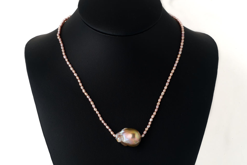 Necklace Pearl With Baroque 3-4 mm
