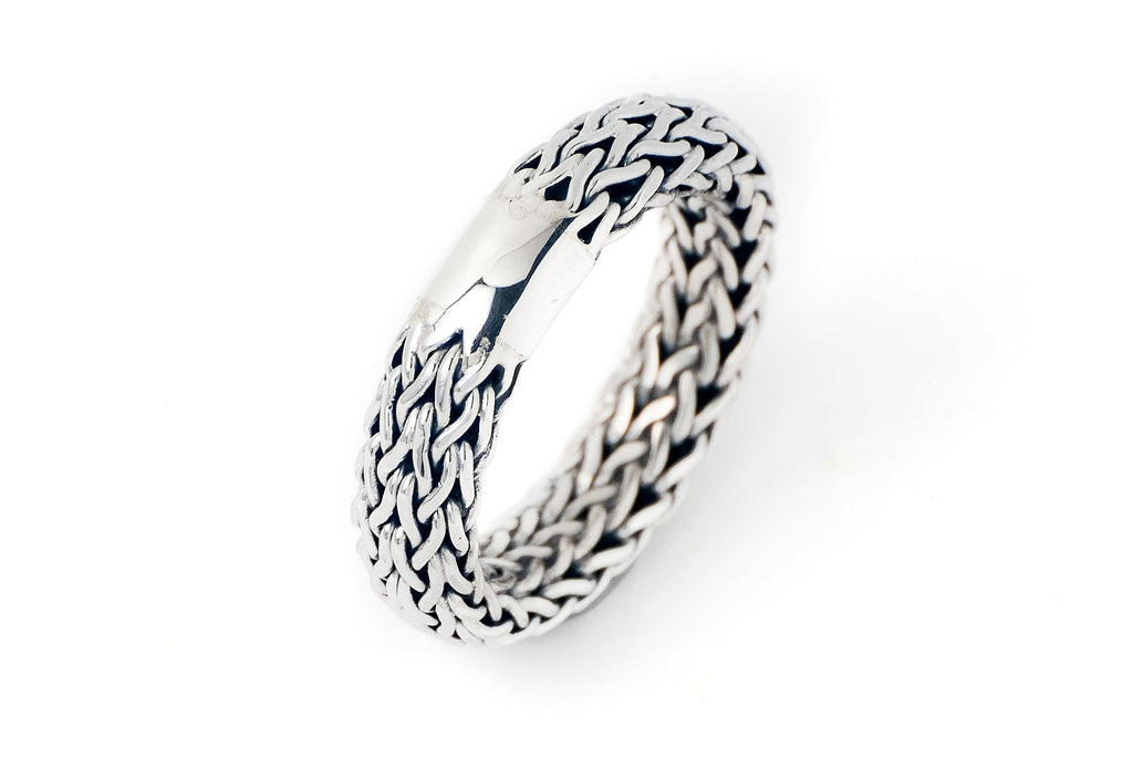 Ring Snake Bone 6mm - Bambu Silver Jewellry