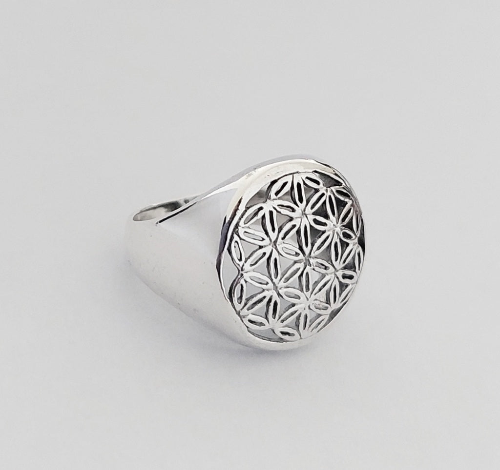 Ring Flower Of Life Round 1.7cm