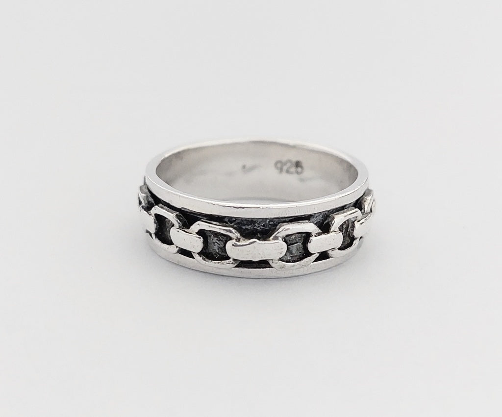 Ring Man Spinning Rantai 7mm - Bambu Silver Jewellry