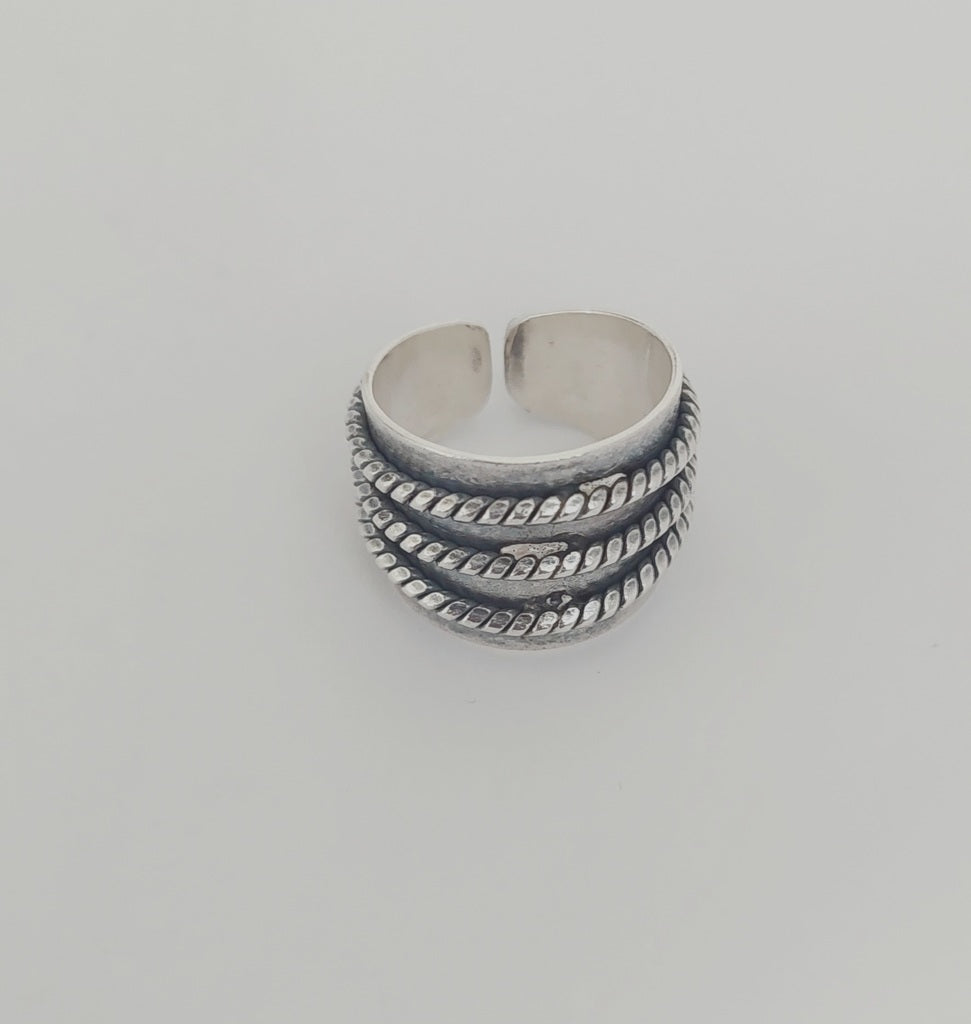 Ring Hills Kawatan Oxid Fz 1,6cm - Bambu Silver Jewellry
