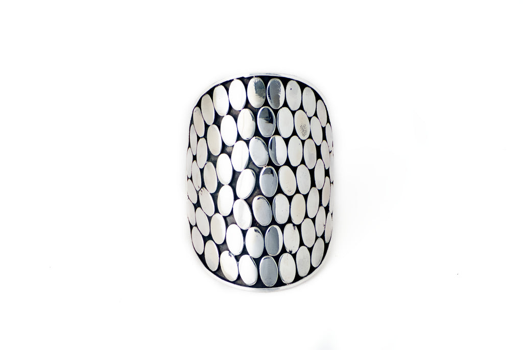 Ring Arma Oval Silver 3 X 2cm - Bambu Silver Jewellry