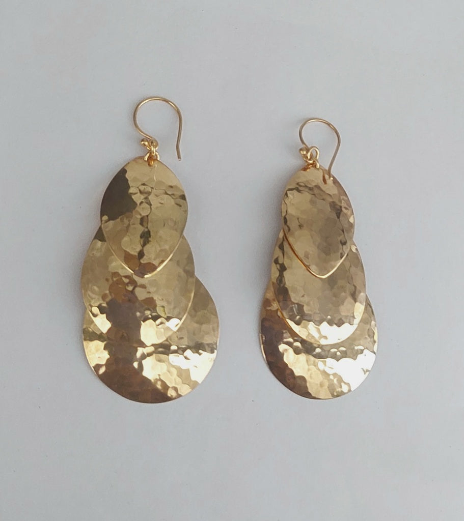 Earring Oval Plain 3 In 1