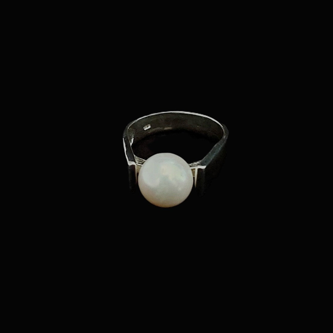 Ring Pearl Plain 10mm - Bambu Silver Jewellry
