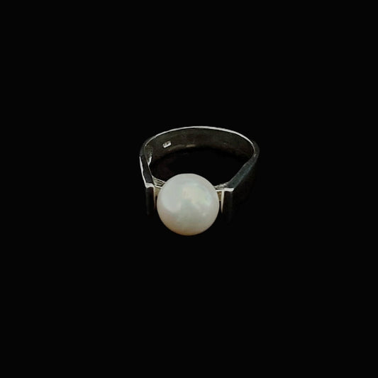 Ring Pearl Plain 10mm - Bambu Silver Jewellry