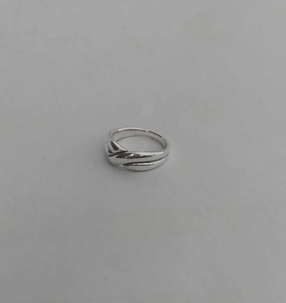 Ring Small Plain Abstarct 23,7mm - Bambu Silver Jewellry