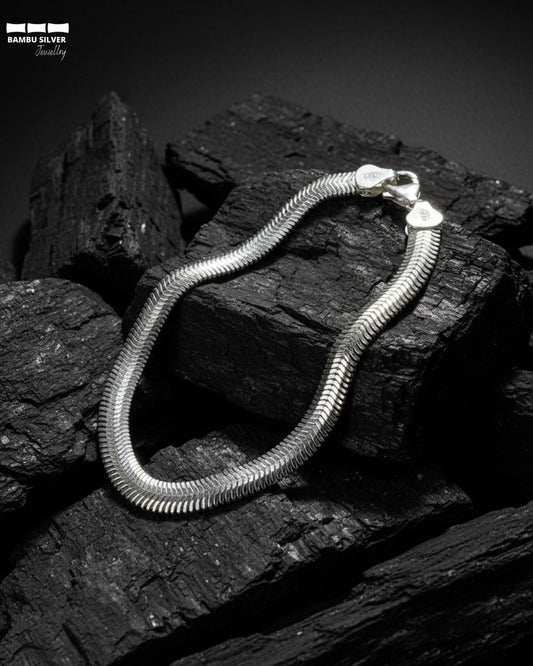 Bracelet Snake Flat Chain 5mm X 20cm - Bambu Silver Jewellry
