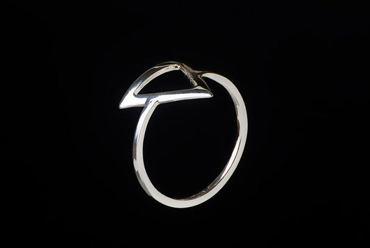 Small Ring Triangle Plain Big 1.3 x 1.3cm - Bambu Silver Jewellry