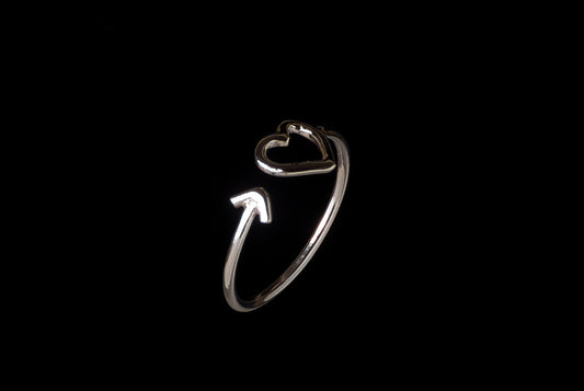Small Ring Heart Sibok - Bambu Silver Jewellry