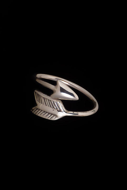 Small Ring Arrow Oxid Free Size - Bambu Silver Jewellry