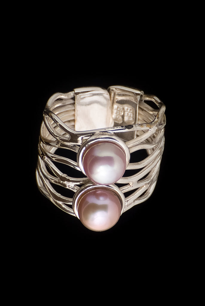 Ring Pearl Kawatan Double - Bambu Silver Jewellry