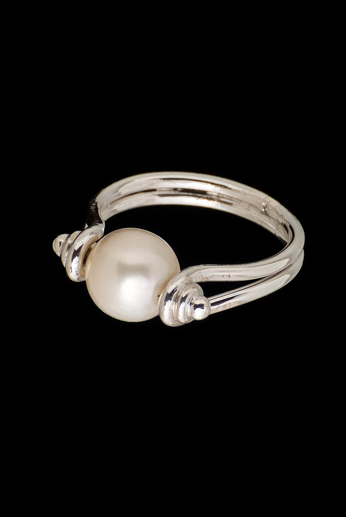 Ring Pearl Twister Double Bent - Bambu Silver Jewellry