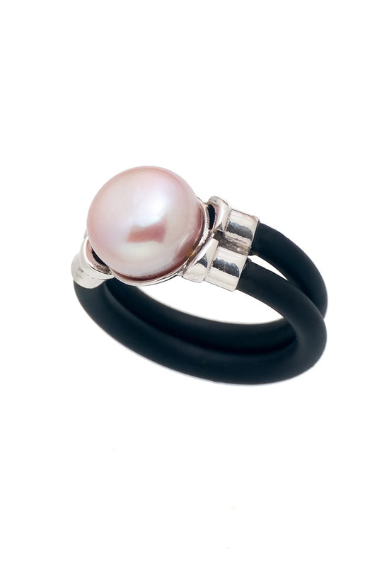 Ring Pearl Double Rubber - Bambu Silver Jewellry