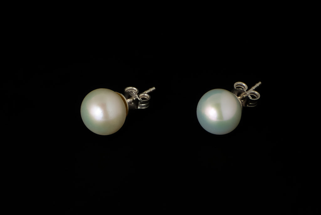 Earring Pearl Stud Basic Round - Bambu Silver Jewellry