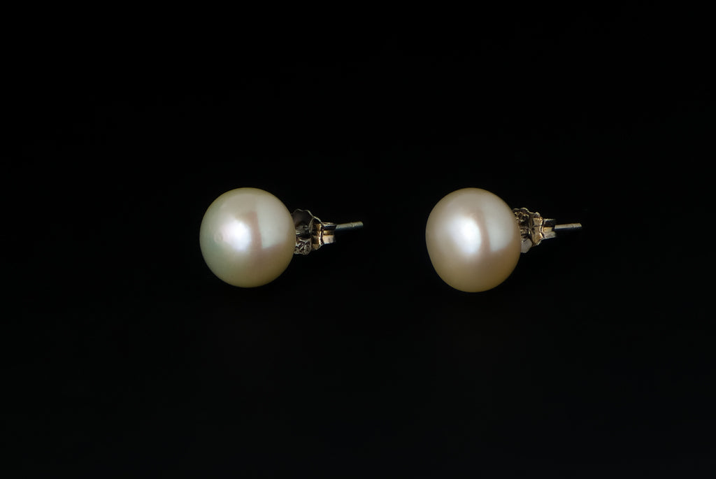 Earring Pearl Stud Basic - Bambu Silver Jewellry