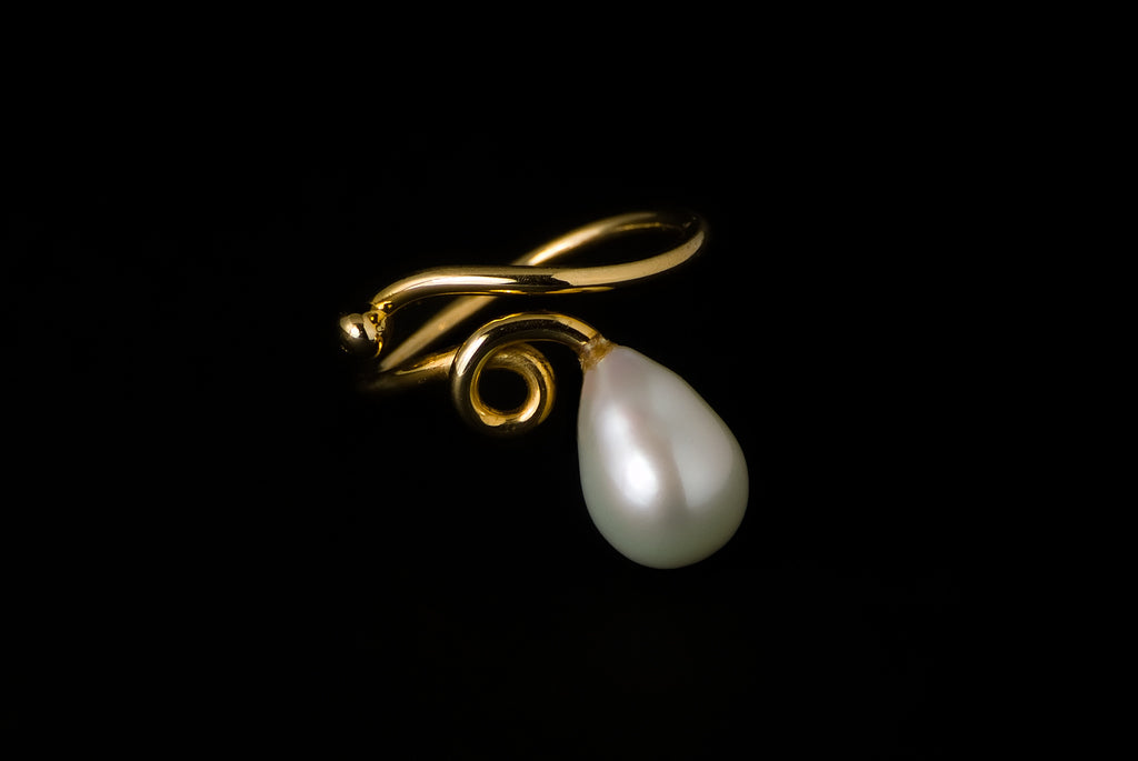 Ring Pearl Abstract Senka 9mm x 2cm - Bambu Silver Jewellry