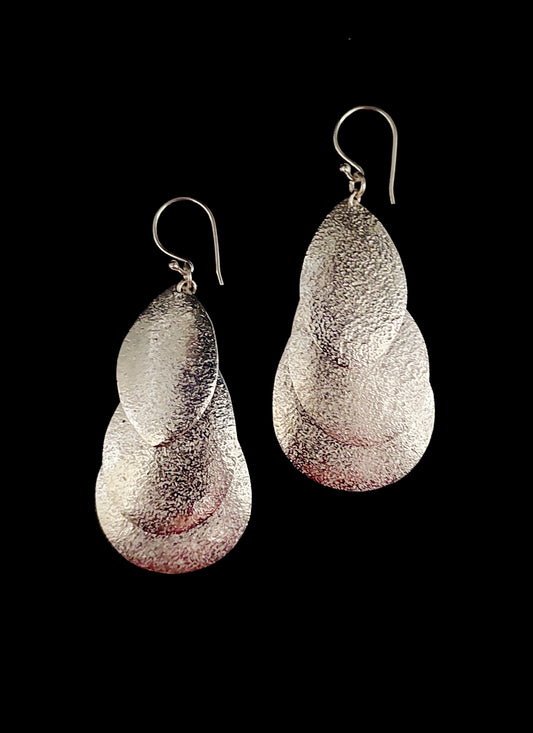 Earring Oval Plain 3 In 1