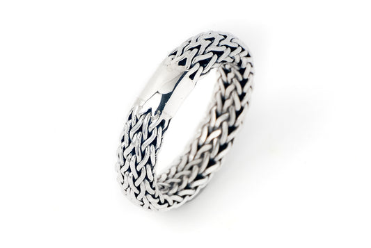Ring Snake Bone 6mm - Bambu Silver Jewellry