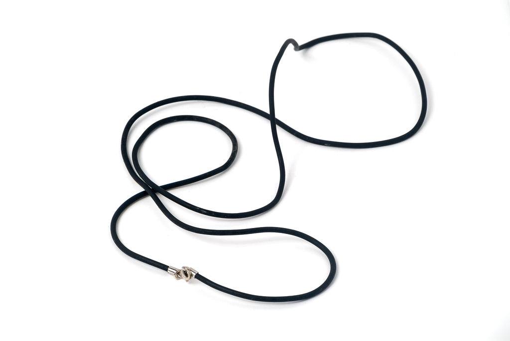Necklace Rubber 2mm - Bambu Silver Jewellry