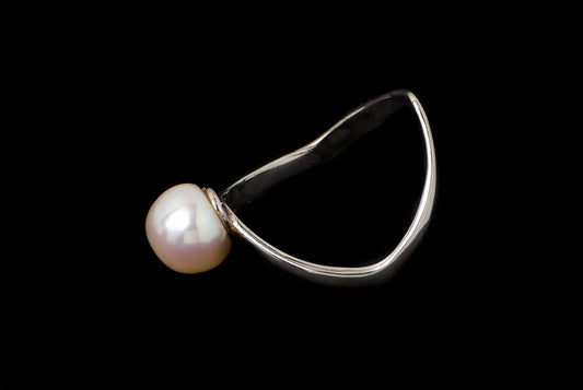 Ring Pearl Abstract 8mm - Bambu Silver Jewellry