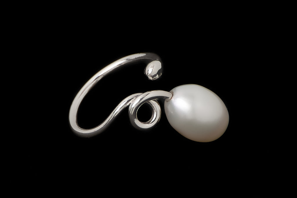 Ring Pearl Abstract Senka 9mm x 2cm - Bambu Silver Jewellry