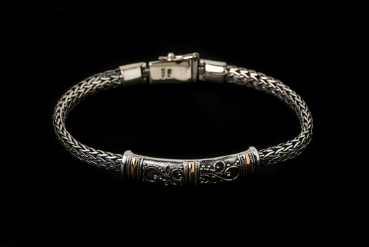 Bracelet Silver Gold - Bambu Silver Jewellry
