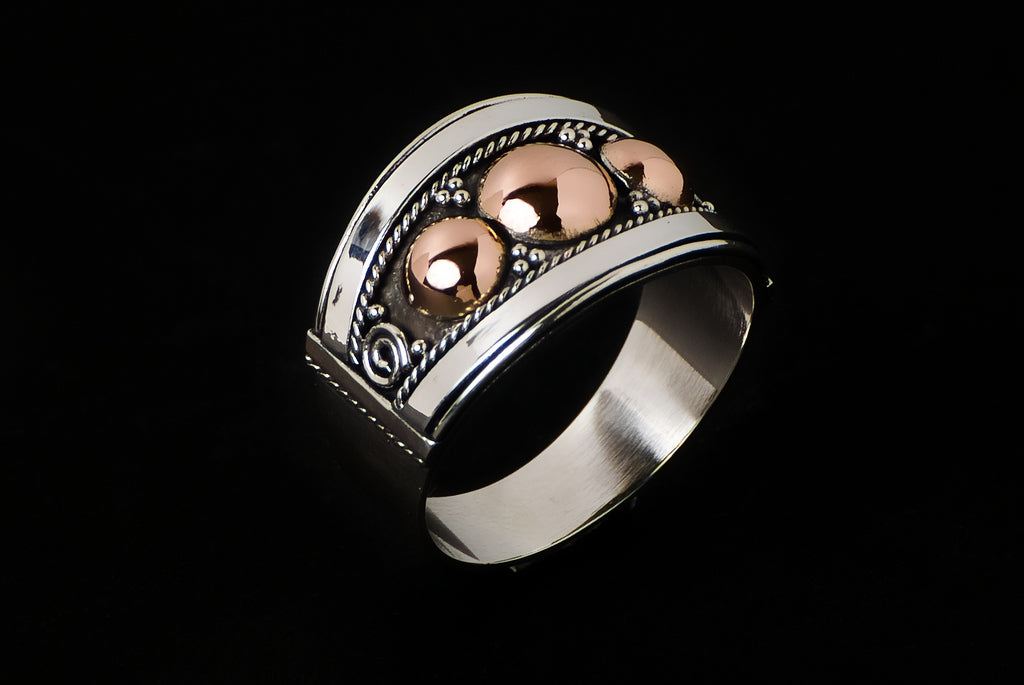 Ring Plong Mas 13mm - Bambu Silver Jewellry