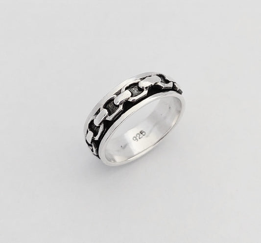 Ring Man Spinning Rantai 7mm - Bambu Silver Jewellry