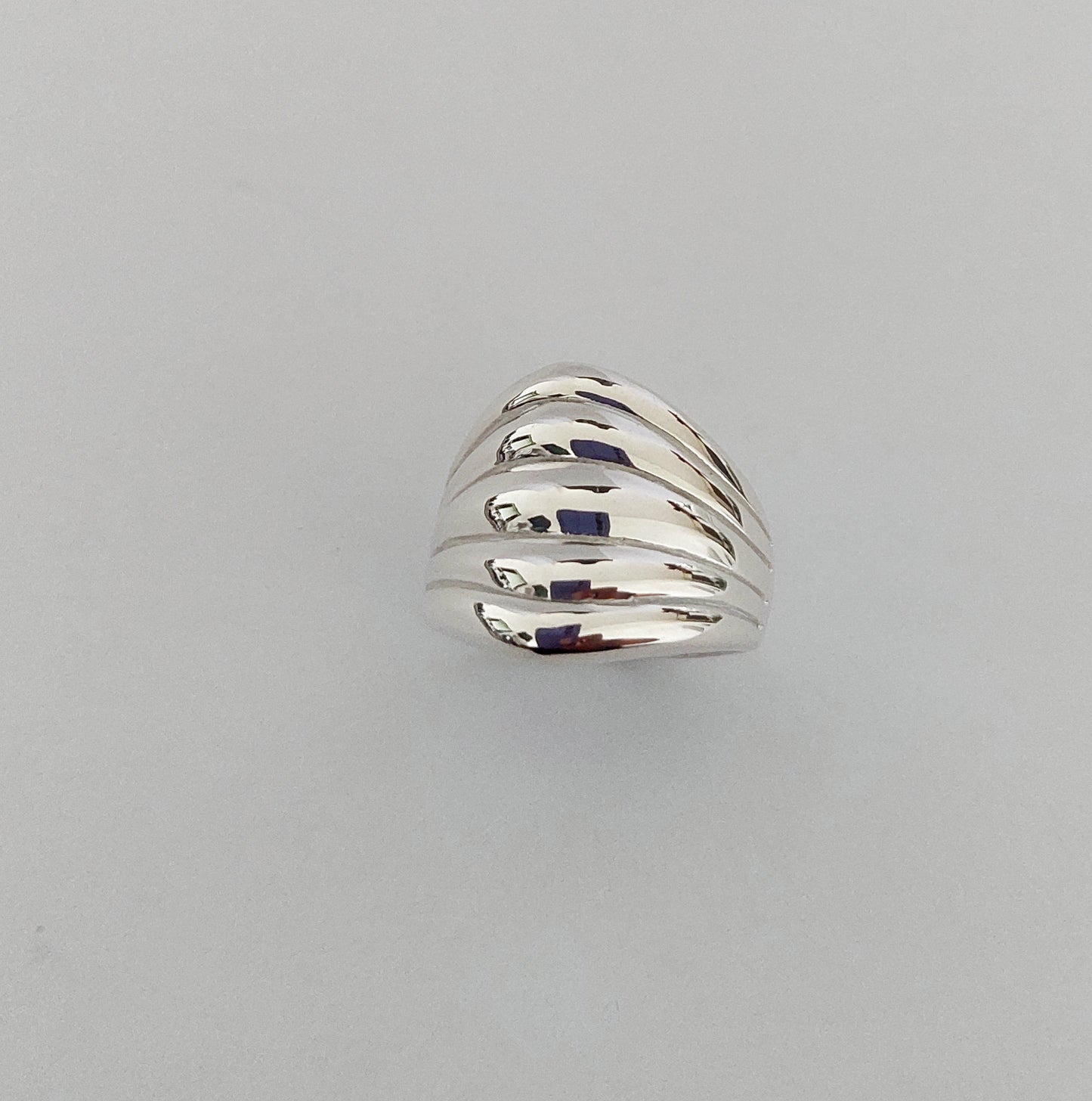 Ring Plain 5 Lines 1.9cm - Bambu Silver Jewellry