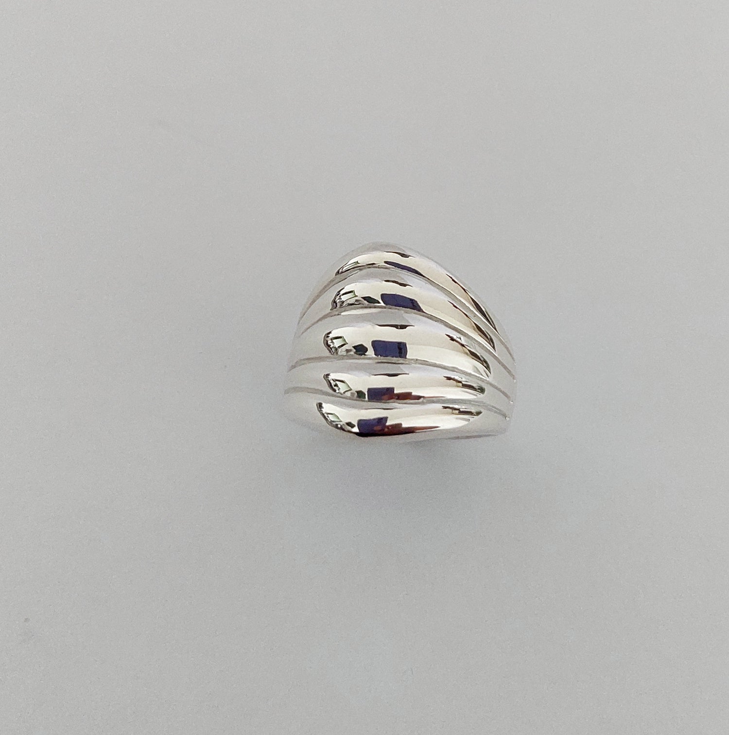 Ring Plain 5 Lines 1.9cm - Bambu Silver Jewellry