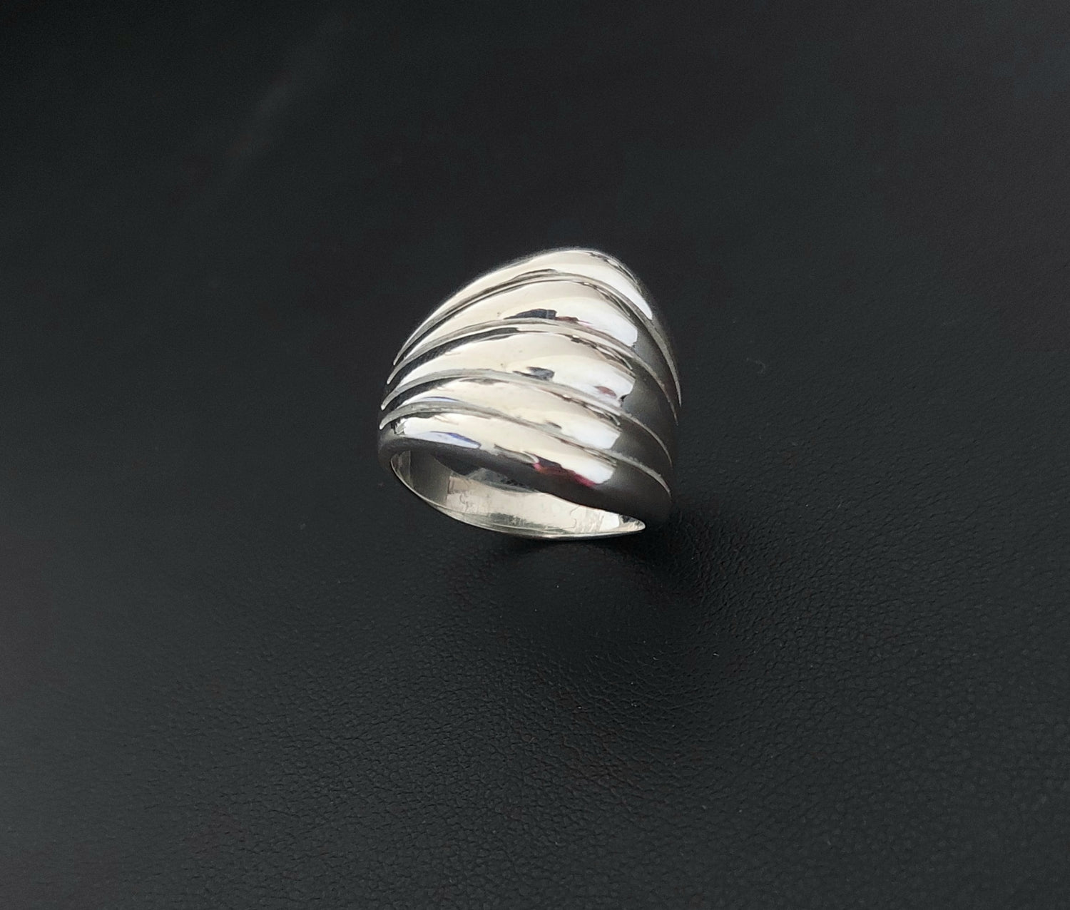 Ring Plain 5 Lines 1.9cm - Bambu Silver Jewellry