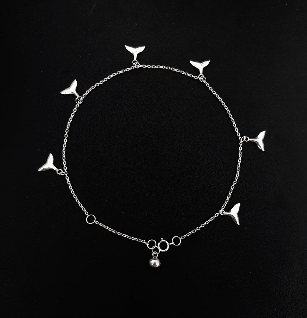 Anklet Tail Whale Adjustable - Bambu Silver Jewellry