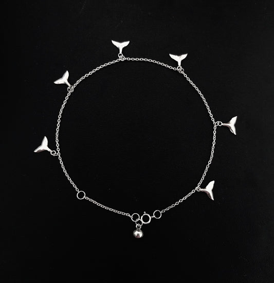 Anklet Tail Whale Adjustable - Bambu Silver Jewellry