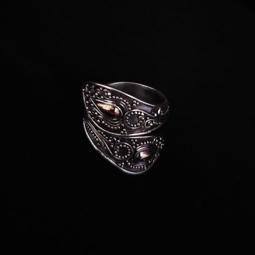 Ring Jawan Gold Small Free Size Basic Size 7-8 - Bambu Silver Jewellry