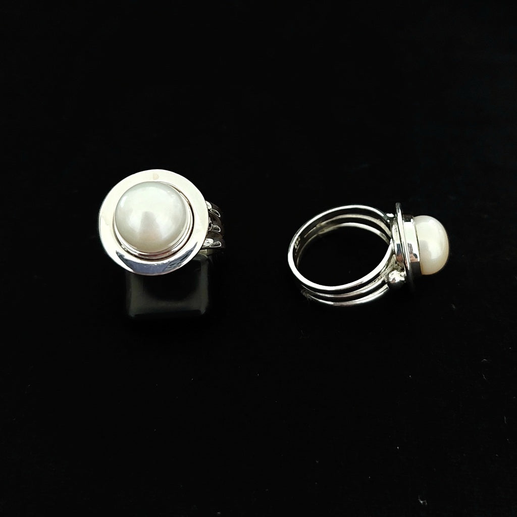 Ring Pearl Bro 3 Lines 22