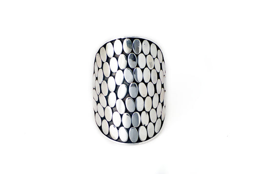 Ring Arma Oval Silver 3 X 2cm - Bambu Silver Jewellry