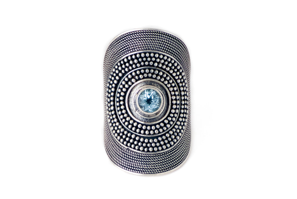 Ring Emma Tali Air Stone 3,5 X 2cm - Bambu Silver Jewellry