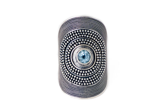 Ring Emma Tali Air Stone 3,5 X 2cm - Bambu Silver Jewellry