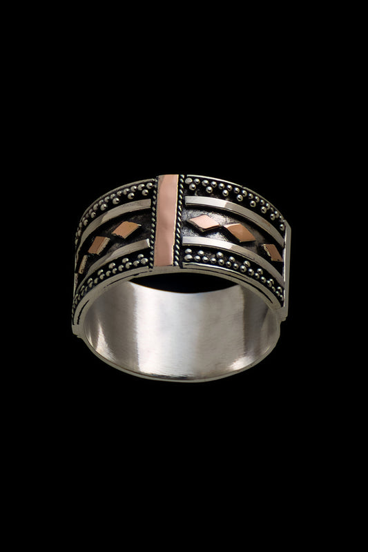 Ring Emas Wajik Jawan 1.2cm - Bambu Silver Jewellry