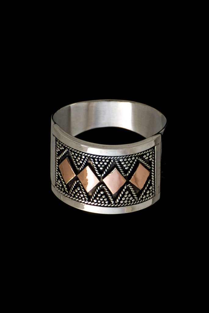Ring Silver Gold Snake Eye / Wajik 15mm - Bambu Silver Jewellry