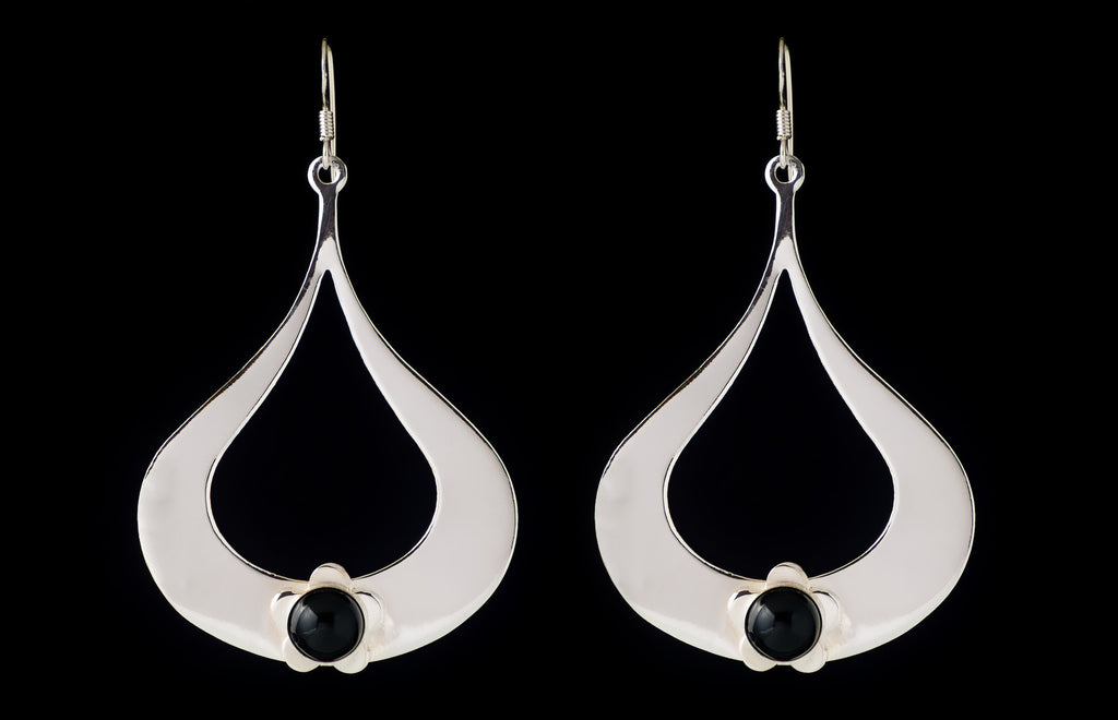 Earring Kendi Long Plain with Stone 6 x 4.5cm