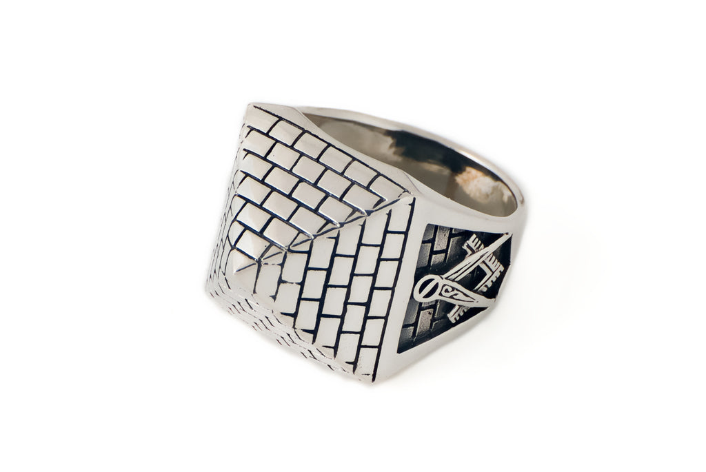 Ring Masonic 1.9cm - Bambu Silver Jewellry
