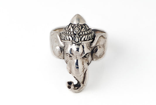 Ring Ganesh Large 3cm - Bambu Silver Jewellry