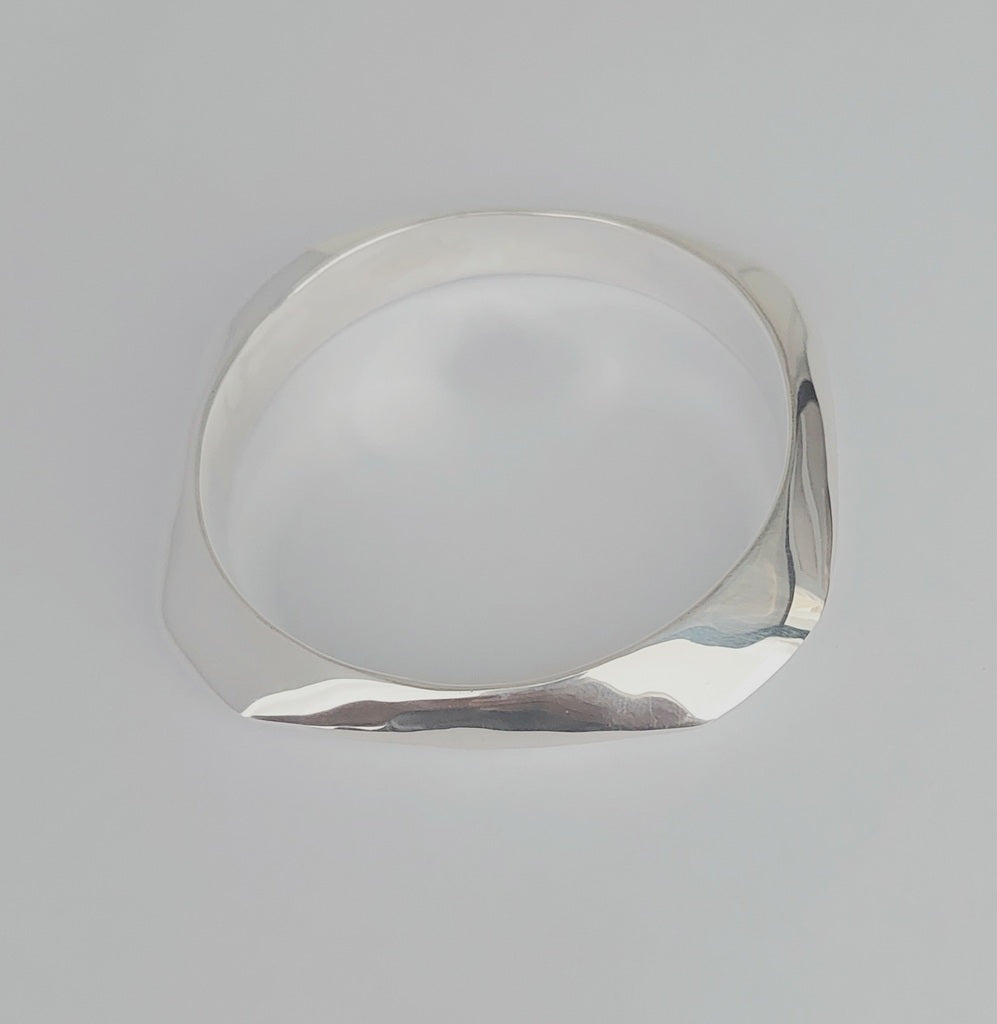 Bangle Square Abstract - Bambu Silver Jewellry
