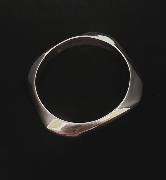 Bangle Square Abstract - Bambu Silver Jewellry
