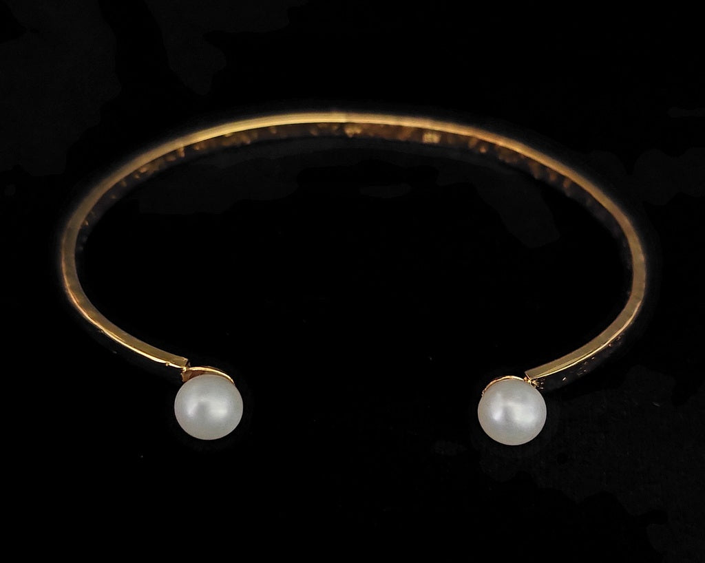 Cuff Pearl Hammer Twin Silver