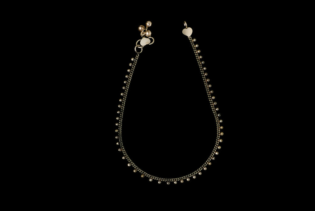 Angklet with Ball Oxid - Bambu Silver Jewellry